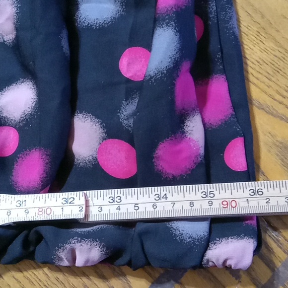 Diane Von Furstenburg Womens 4 Dress BLACK PINK Used Preowned Sleeveless Dots - Picture 5 of 10